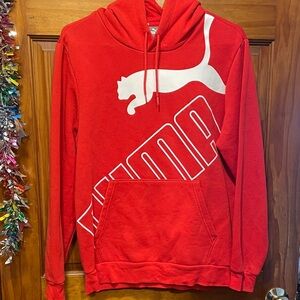 Puma Red Hoodie with White Logo